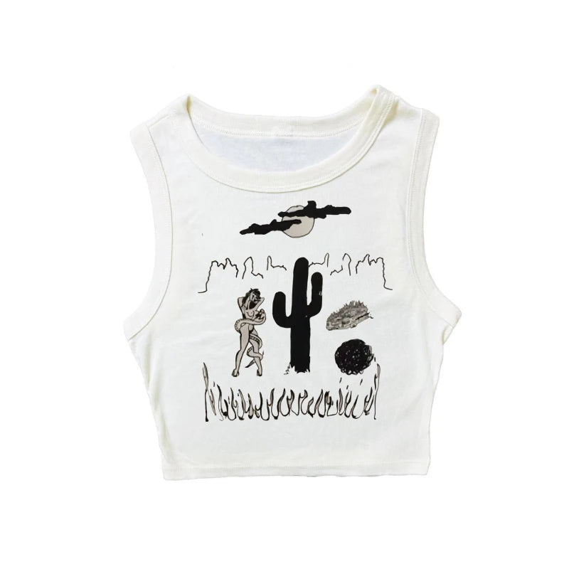 American fashion street high street Harajuku retro style printed simple style short sleeved summer loose casual trend unisex T-s