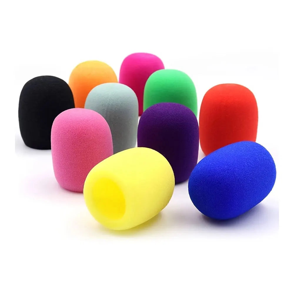 4PCS Microphone Foam Covers, Thick Handheld Stage Microphone Cover Foam Karaoke DJ Microphone Covers Disposable