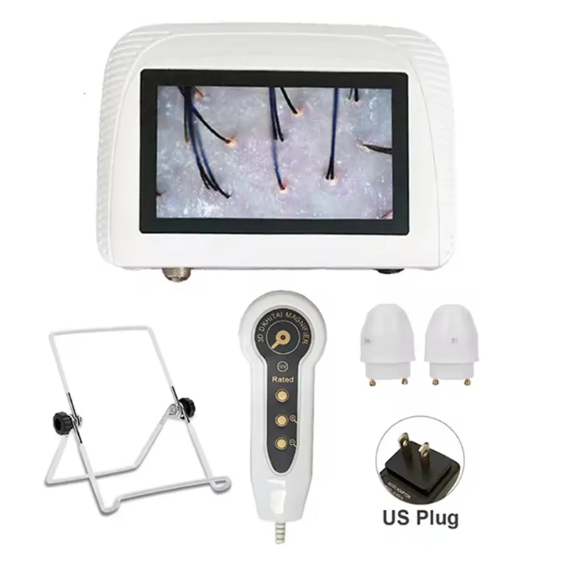 AA20-Skin Hair Scalp Detector Analyser For Diagnosis Skin Care Tools With 2 Lens Rechargeable US Plug