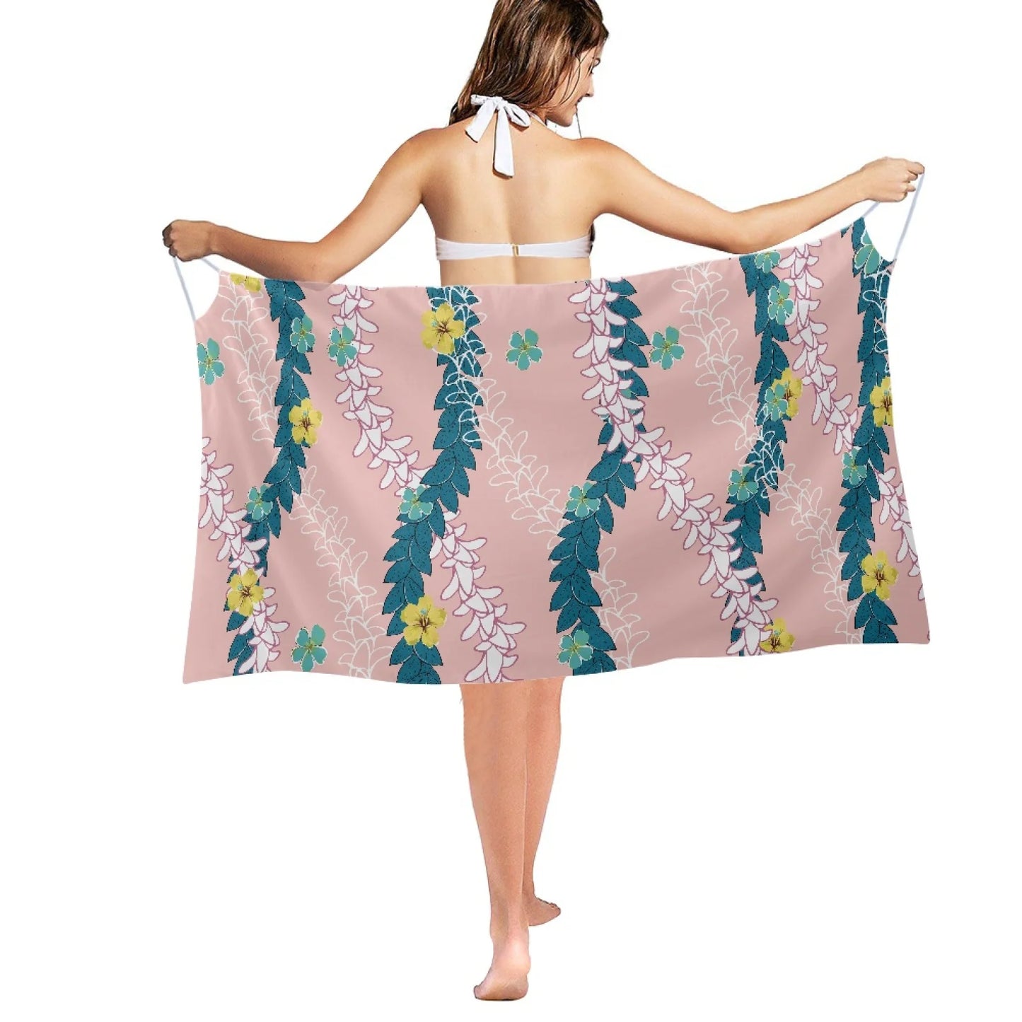 Enchanting Polynesia, Pua Kenini Artistic Scented Flowers, Prints on Demand, Luxury Custom Beach Shawls, Samoa Tropical Paradise