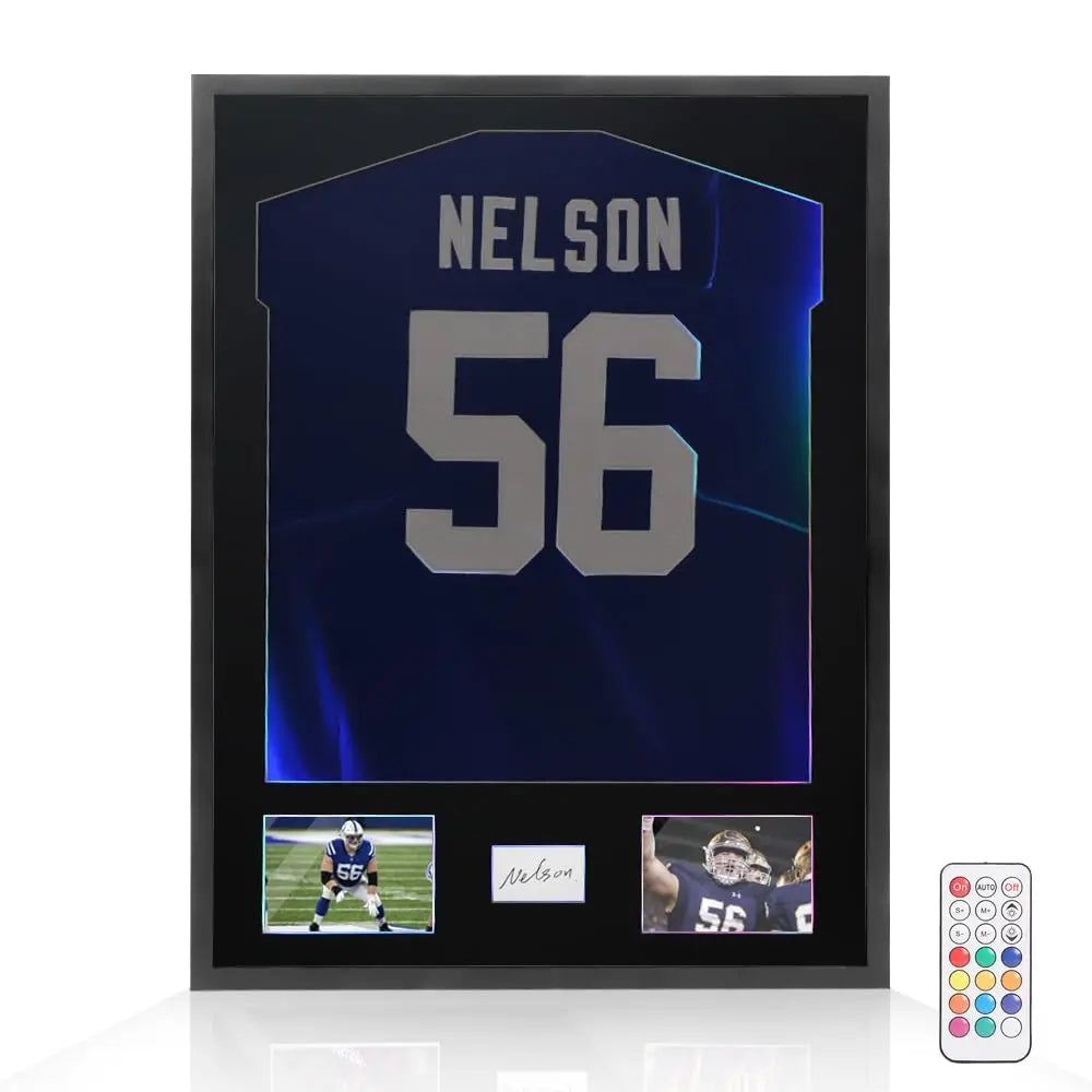 32""X24"" Jersey Frame Display Case Wooden Wall Mounted Shadow Box For Baseball Basketball Football Soccer Hockey Sport Shirt,