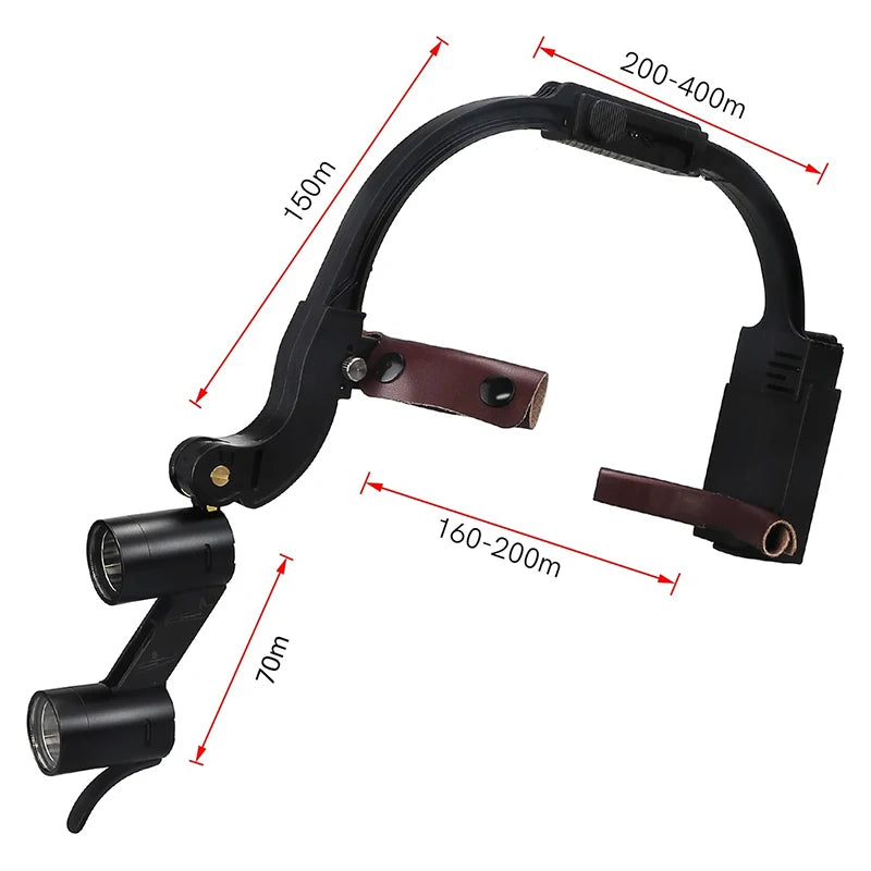 Dental Loupes Wireless LED Dental Headlight Lamp Rechargeable Headlamp Surgical Luxury Magnifying Glasses Dentists Lab Equipment
