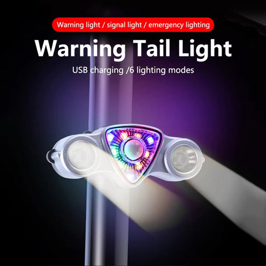 Bike Turn Signal Rear Light USB Rechargeable 6 Modes Bicycle Tail Light 9SMD 2LED  Turn Signal Lamp Colorful White Red Light