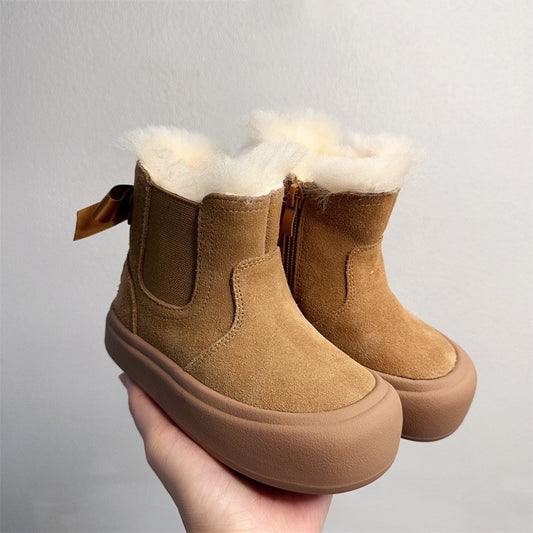 Children's Fur Integrated Cotton Boots