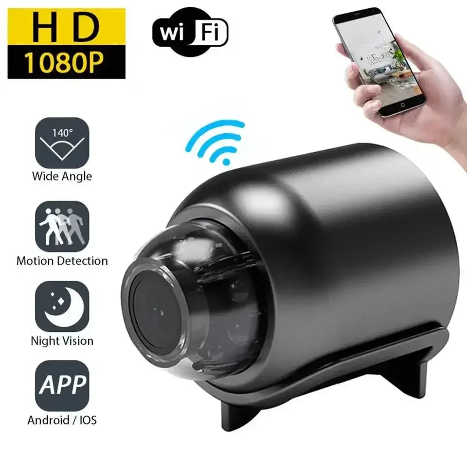 1080P Mini WiFi Camera with HD Night Vision, Home X5 Remote Monitoring for Kids, Pets, and Safety - Great Gift Idea