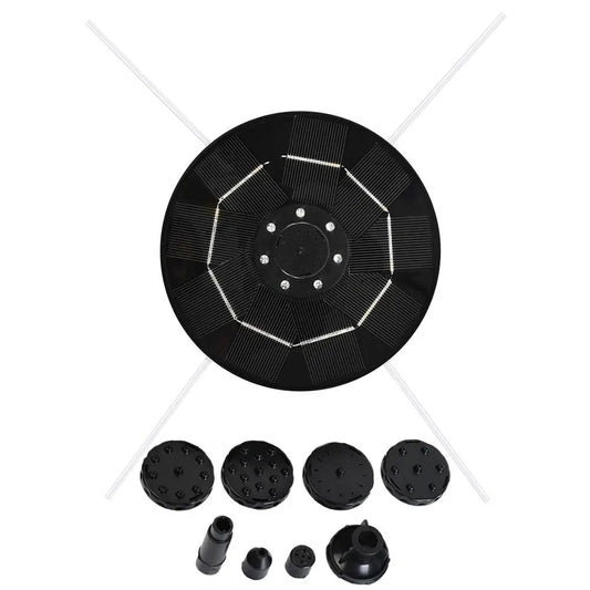 35w Black Solar Fountain Led Garden Decoration Pool Aerator Pond Rockery Outdoor Waterfall Solar Powered Fountain Fountain Pump