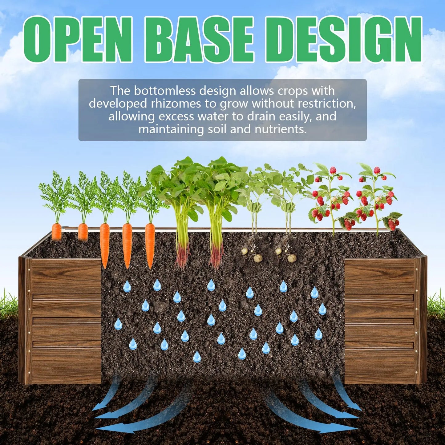 8x4x2FT Large Galvanized Raised Garden Bed - Metal Planter Box for Vegetables/Flowers/Herbs, Rust-Proof Outdoor