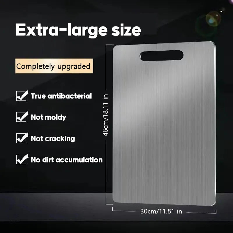 316 Stainless Steel Panel and Chopping Board Kitchen Household Thickened Double Sided Cutting Board Block Kneading Dough Board