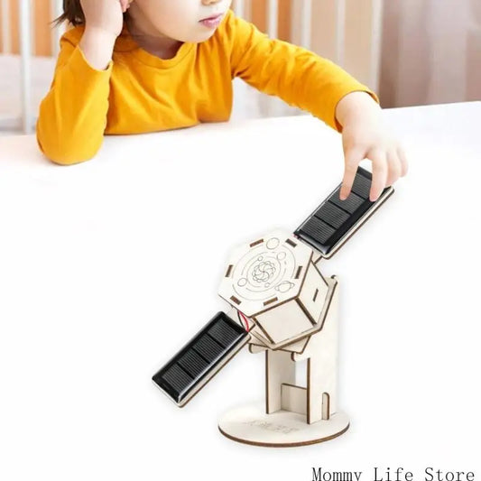 DIY Solar Drive Toy Solar Power Artificial Satellite Model Educational Satellite Making Kits Science Experiment