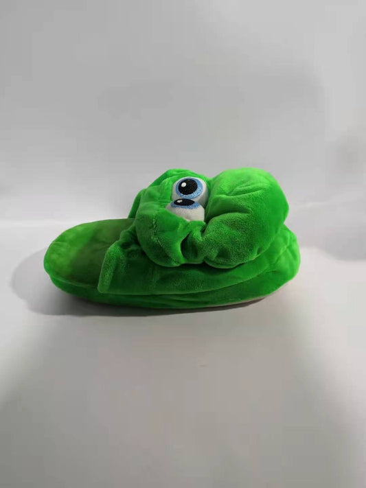 Cartoon Thick-Soled Flat-Bottomed Warm Shallow Mouth Indoor Baotou Slippers