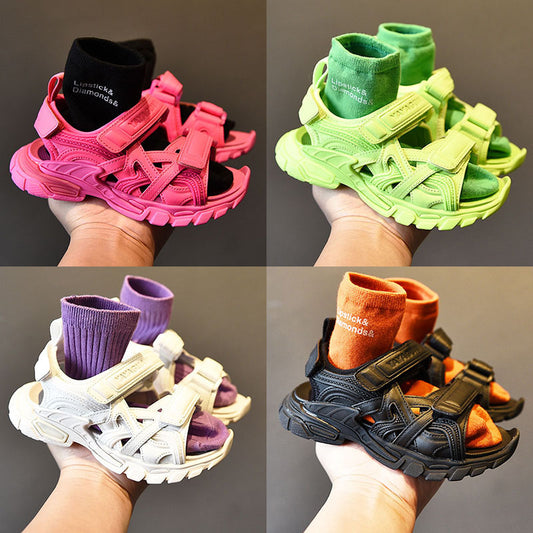 Children's Sports Sandals, Girls' Explosive Soft-Soled Children's Beach Shoes