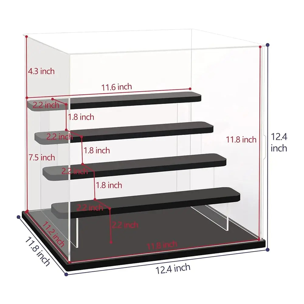 5 Tier Clear Acrylic Display Case For Collectibles, Mini Figures, Mart, Labubu, Sonny Angel, Smiski - Assemble Dustproof