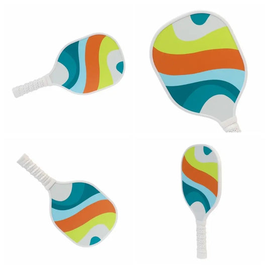 Durable Wooden Pickleball Paddles Non-Slip Colorful Pickle Ball Racket Beginner Single Racket Pickleball Training Equipment Men