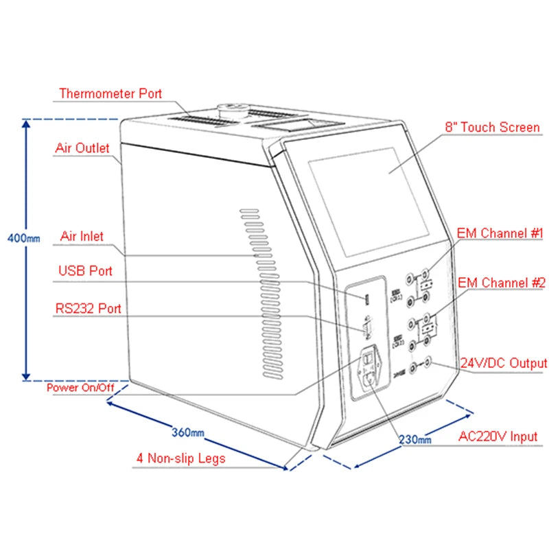 300℃ ~ 1200℃ Smart Intelligent Portable Dry Block Temperature Calibrator