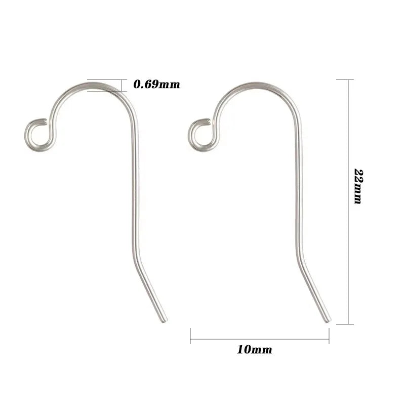 925 Sterling Silver Sparkle Ear Wire French Ear Wire Loop Ear Components Wholesale Jewelry Findings