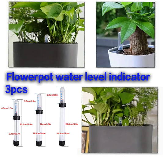 3pcs flowerpot water level indicator, humidity detector, suitable for lawns, potted plants, gardens, can prevent plant root rot