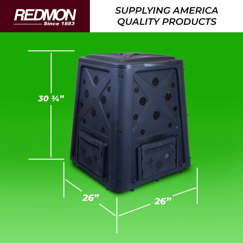 65 Gallon Bla Plastic Compost Bin With Air Vents