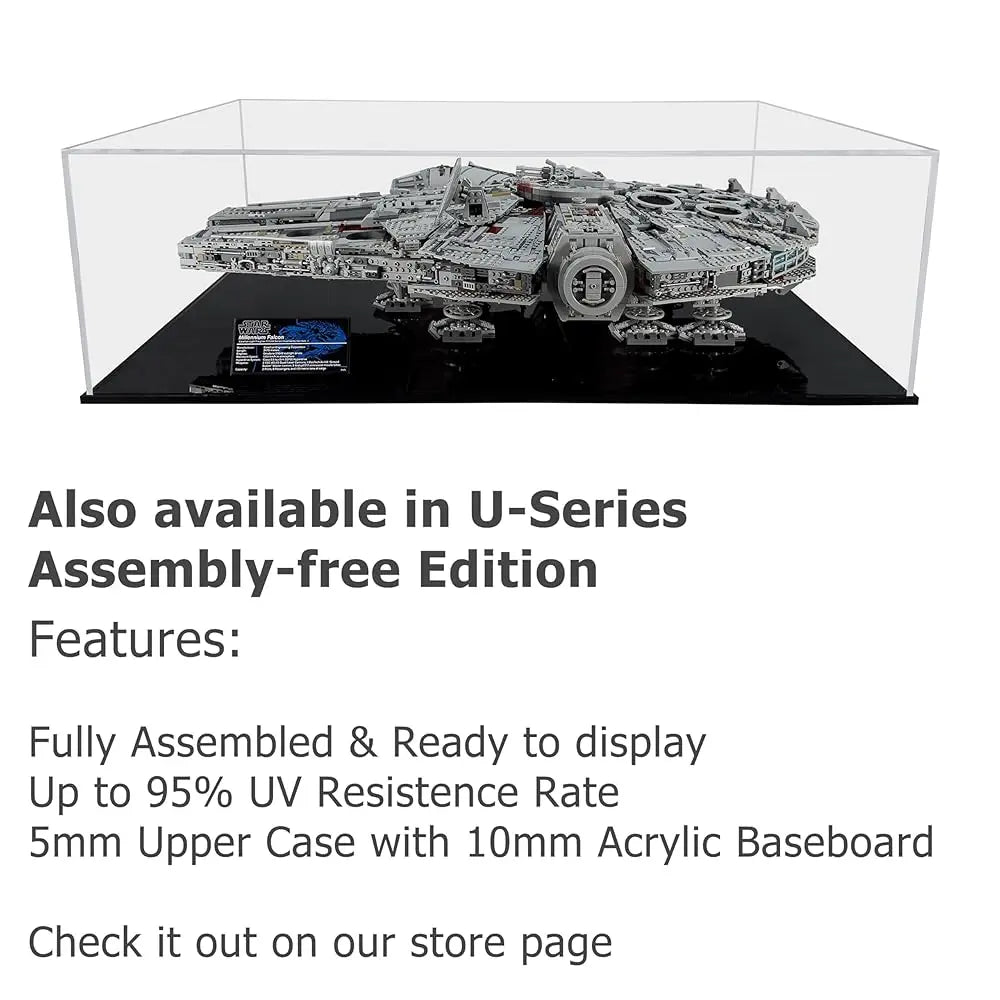 Acrylic Display Case Compatible For Millennium Falcon #75192, Dustproof Display Case (Case Only) ( Sets Are Not Luded)