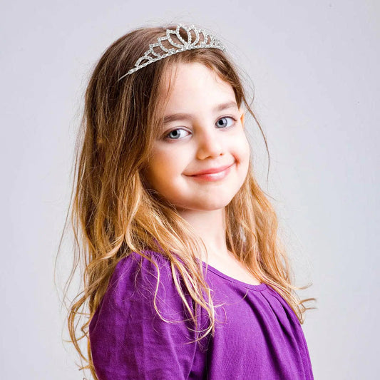 Charming Shiny Hairband for Women Girls Silver Alloy Rhinestone 38cm Circumference 14x2.6cm Size Wedding Engagement Party Bridal