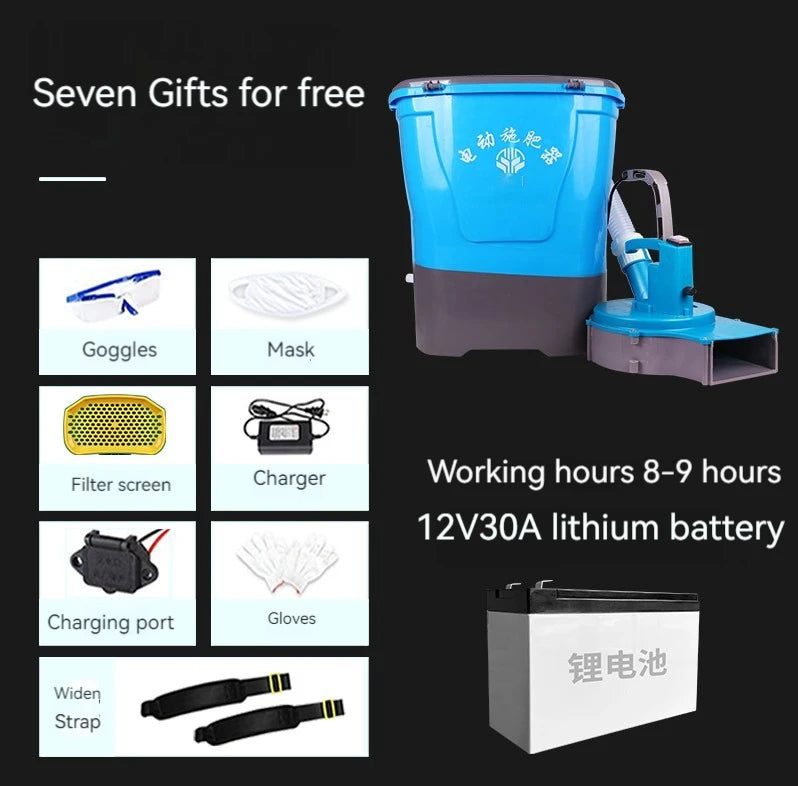 Electric fertilizer applicator Agricultural backpack type multi-function garden tools spreader