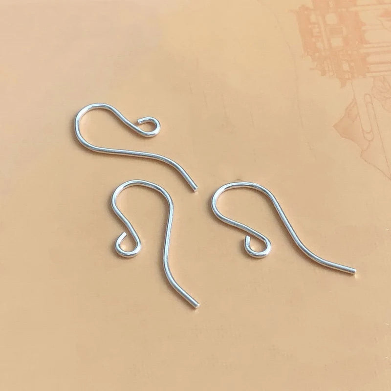 925 Sterling Silver Sparkle Ear Wire French Ear Wire Loop Ear Components Wholesale Jewelry Findings