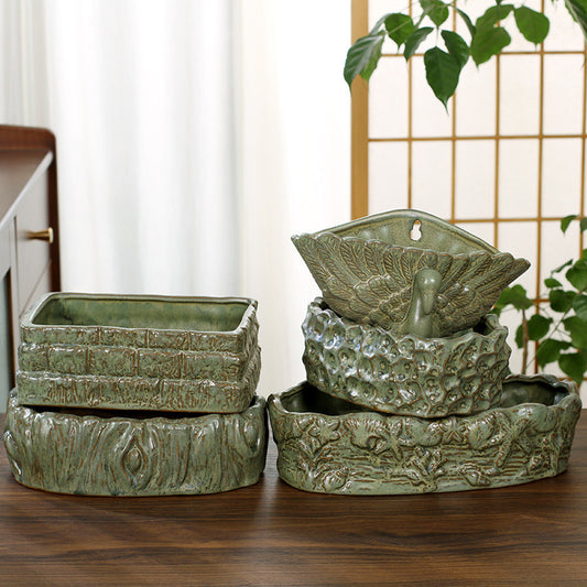Ceramic Green Plant Flower Pot