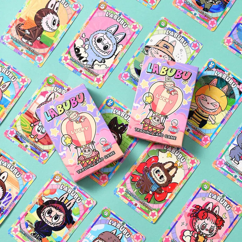 2025 Labubu Laser Card Game Cards Rare Cards Blind Box Cute Anime Game Collectibles Card Children Birthday Gift Trendy Play Toy