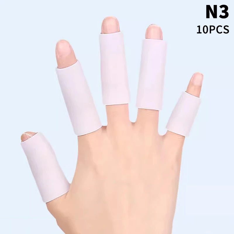 10Pcs Cooking Kitchen Tools Silicone Gel Tube Finger Protector Anti-cut Heat Resistant Finger Sleeves