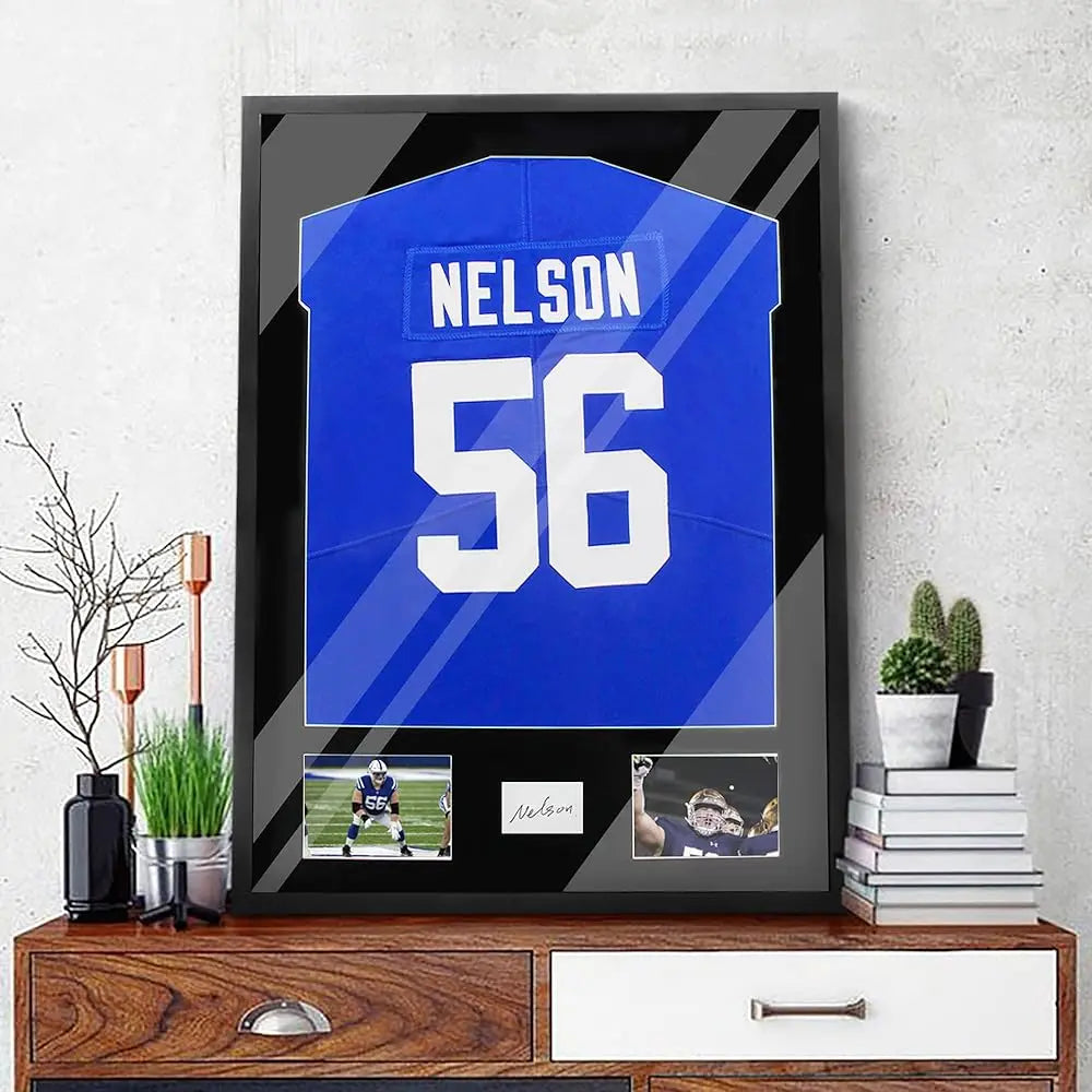 32""X24"" Jersey Frame Display Case Wooden Wall Mounted Shadow Box For Baseball Basketball Football Soccer Hockey Sport Shirt,