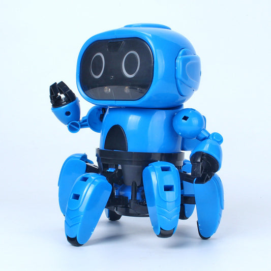 Assembling robot induction obstacle avoidance diy assembling toy small six robot model