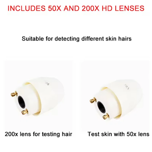 AA20-Skin Hair Scalp Detector Analyser For Diagnosis Skin Care Tools With 2 Lens Rechargeable US Plug