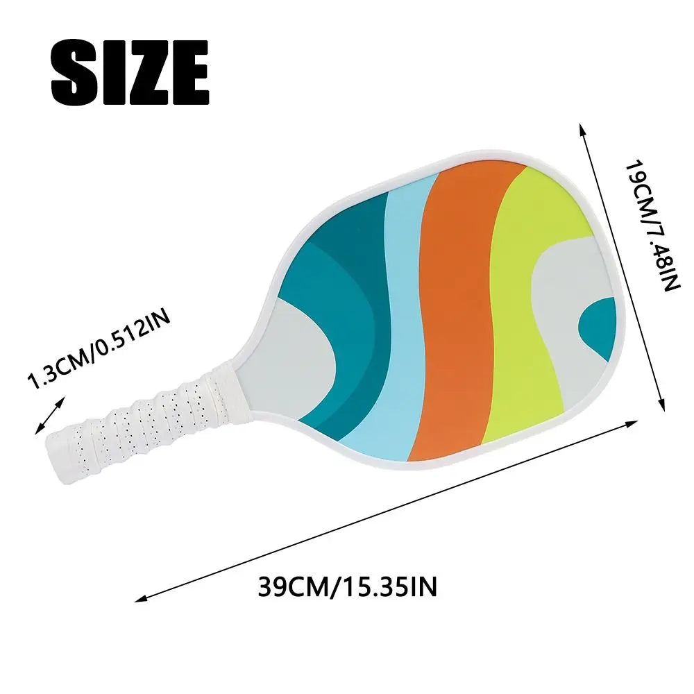 Durable Wooden Pickleball Paddles Non-Slip Colorful Pickle Ball Racket Beginner Single Racket Pickleball Training Equipment Men