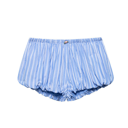 European And American Style Pattern Puffy Mini Shorts