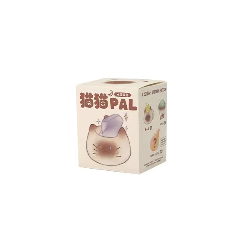 Cat Play Crystal Series Blind Box Fashion Play Cute Mini Figures Desktop Ornaments Dolls Mystery Box Girl Children Gifts Toy