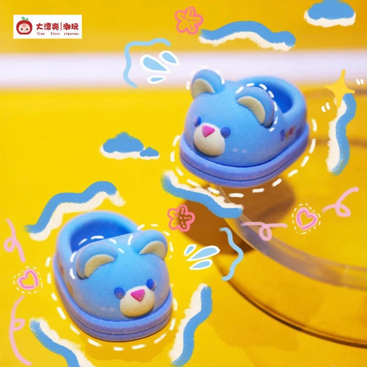 2025 New Baby Three 400% Special Doll Slippers Shoes Vinyl Blind Box Trendy Play Cute Doll Dress Up Accessories Products Gifts