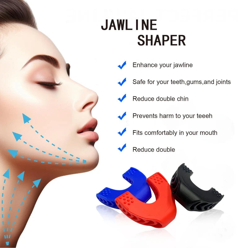 40/50/60LBS Silicone U Shape Jaw Line Exerciser Face Facial Muscle Trainer Neck Toning Jawline Jaw Chew Double Chin Reducer