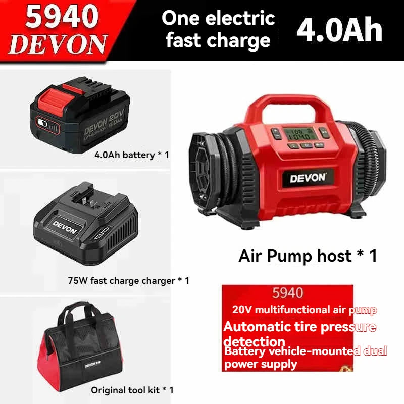 Cordless Tire Inflator Pressure Air Compressor Electric Inflatable Pumps