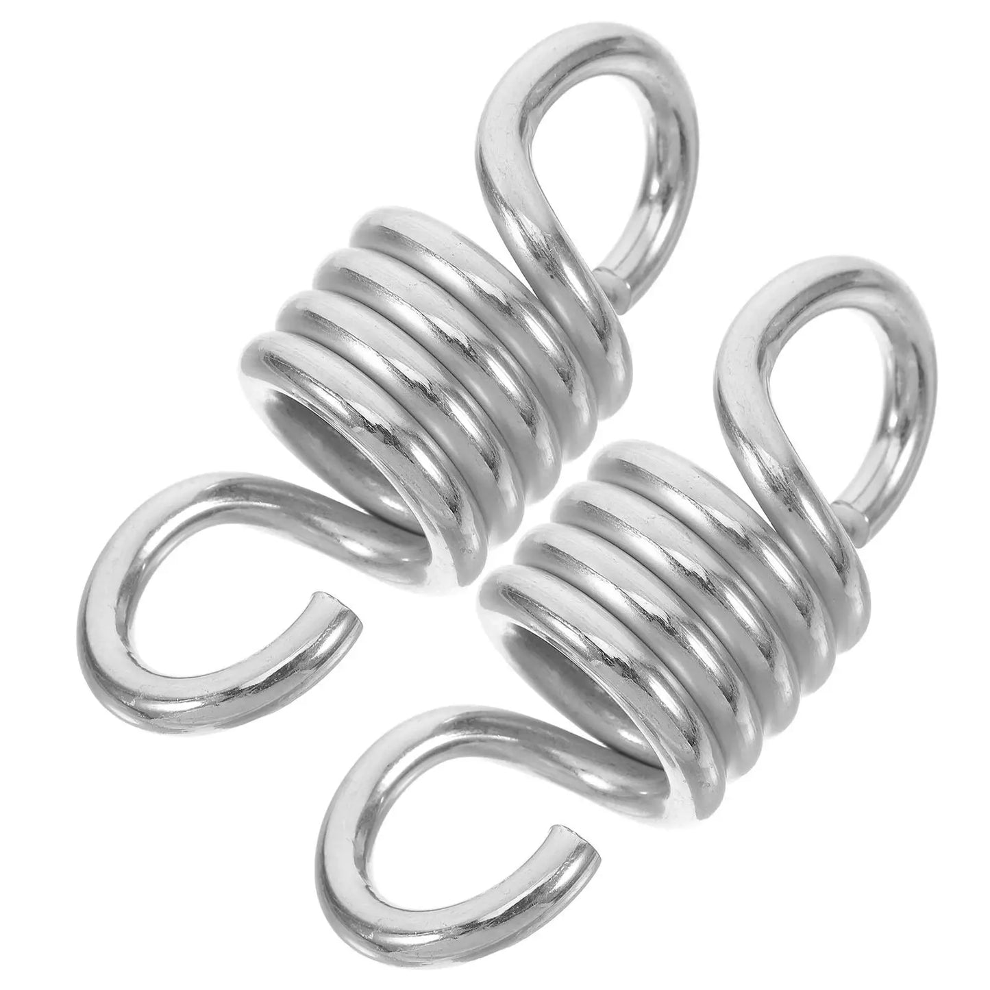 2Pcs Stainless Steel Hammock Springs Durable Heavy Duty Outdoor Hanging Extension Spring Steel Porch Swing Parts
