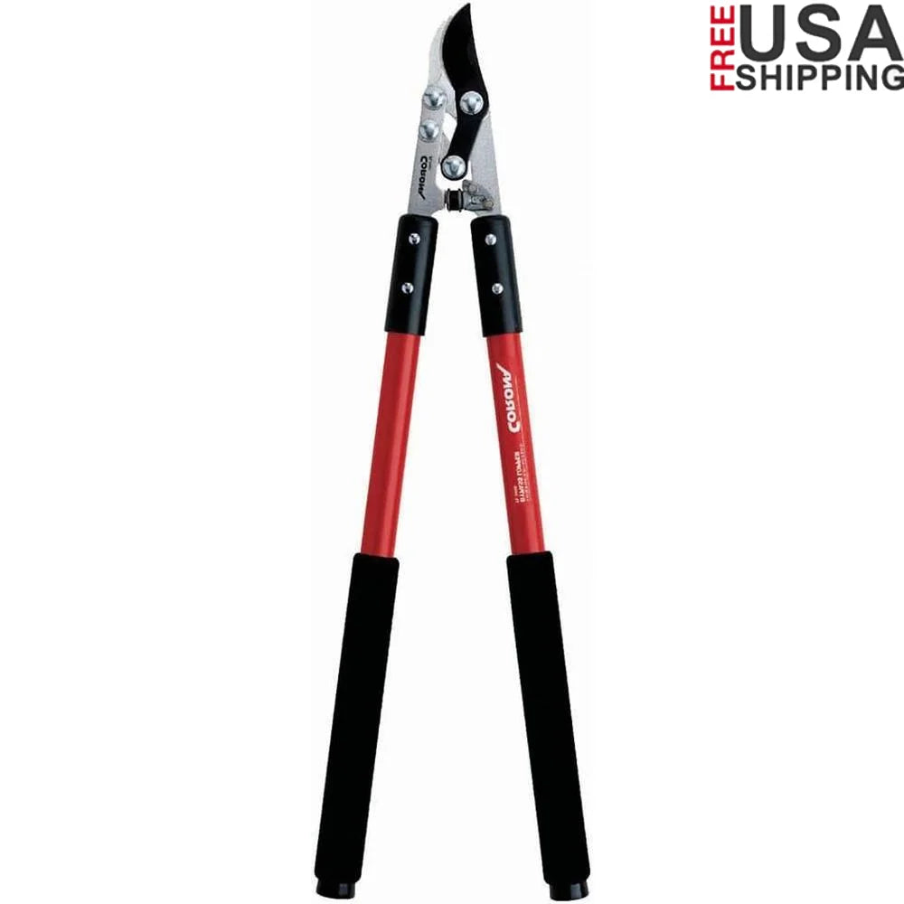 32 Inch Compound Action Bypass Lopper Alloy Steel Blades Fiberglass Steel Handles Garden Pruning Tool Lightweight Durable