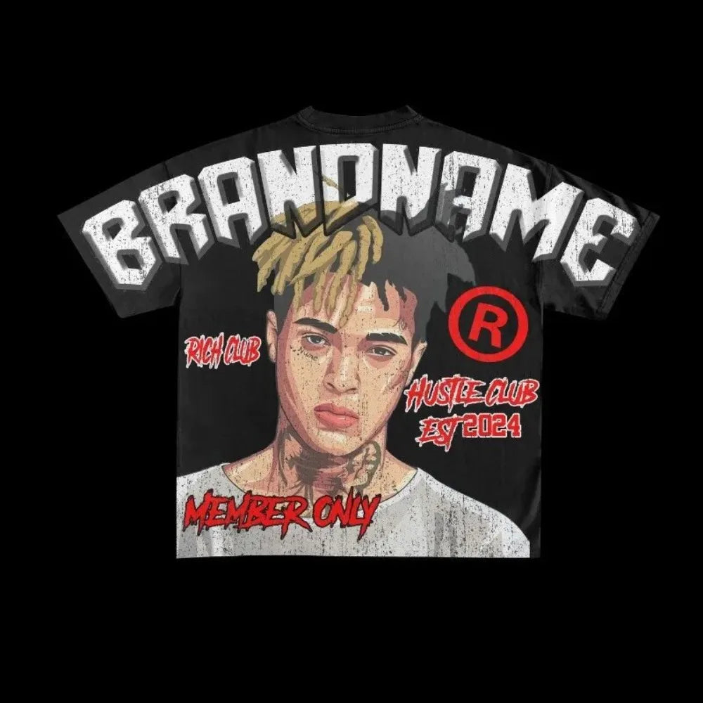 designer t shirt Y2K Hip Hop women mens Summer Loose Fashion Casual Shirt Luxurys Clothing Street High Quality Unisex Tees moto