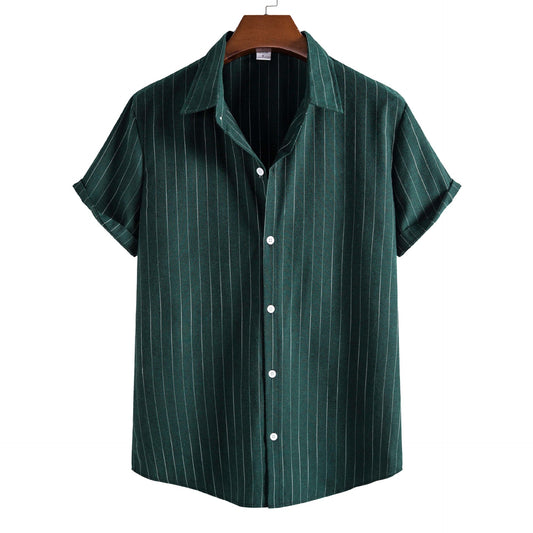 Casual Striped Short Sleeve Shirt