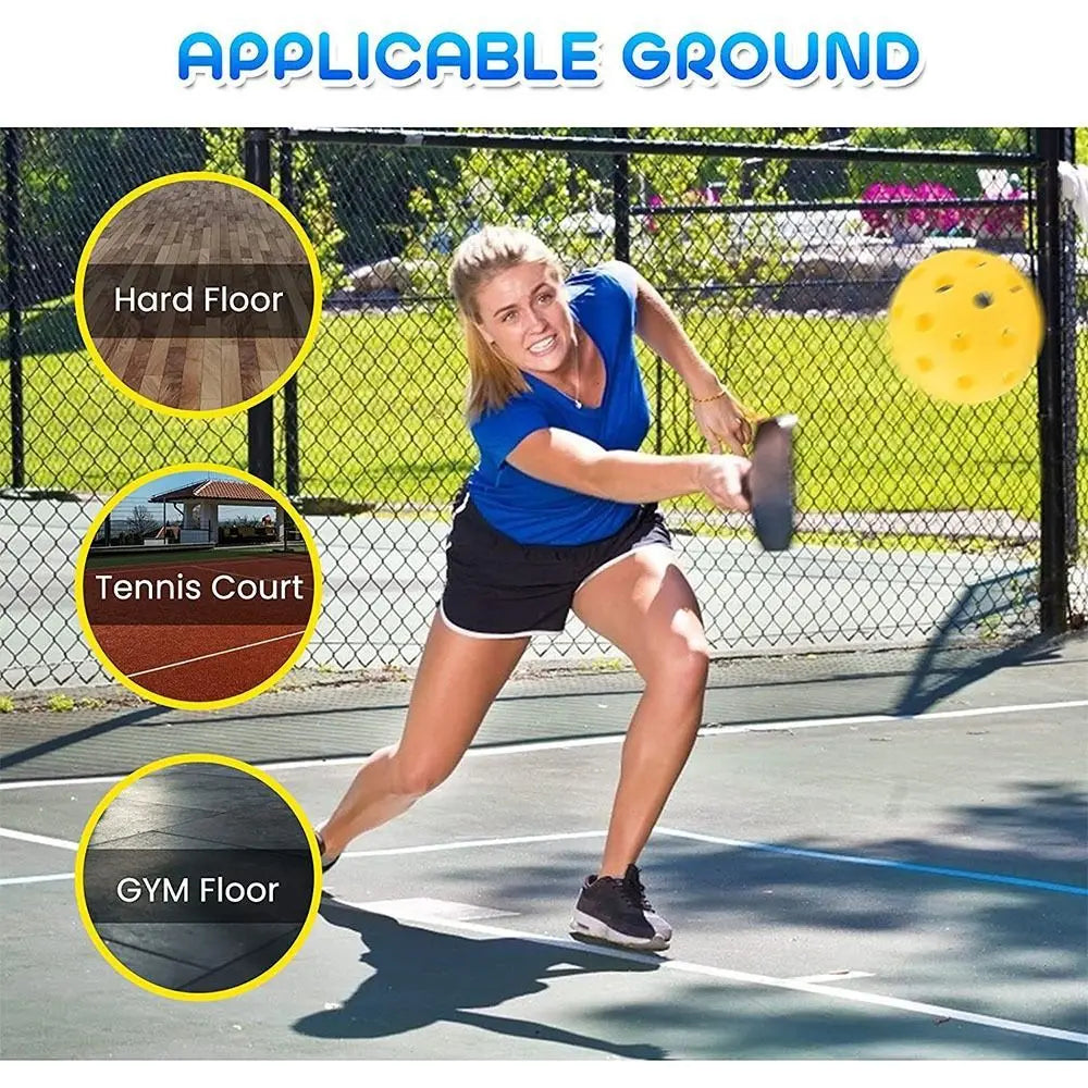 Durable Wooden Pickleball Paddles Non-Slip Colorful Pickle Ball Racket Beginner Single Racket Pickleball Training Equipment Men
