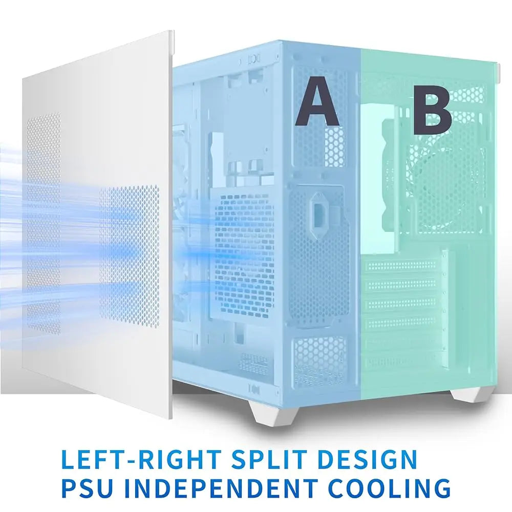 Atx Pc Case, 360Mm Rad Support, 3 X 120Mm Non-Argb Fans Pre-Installed, 270° Full View Tempered Glass Gaming Pc Case With