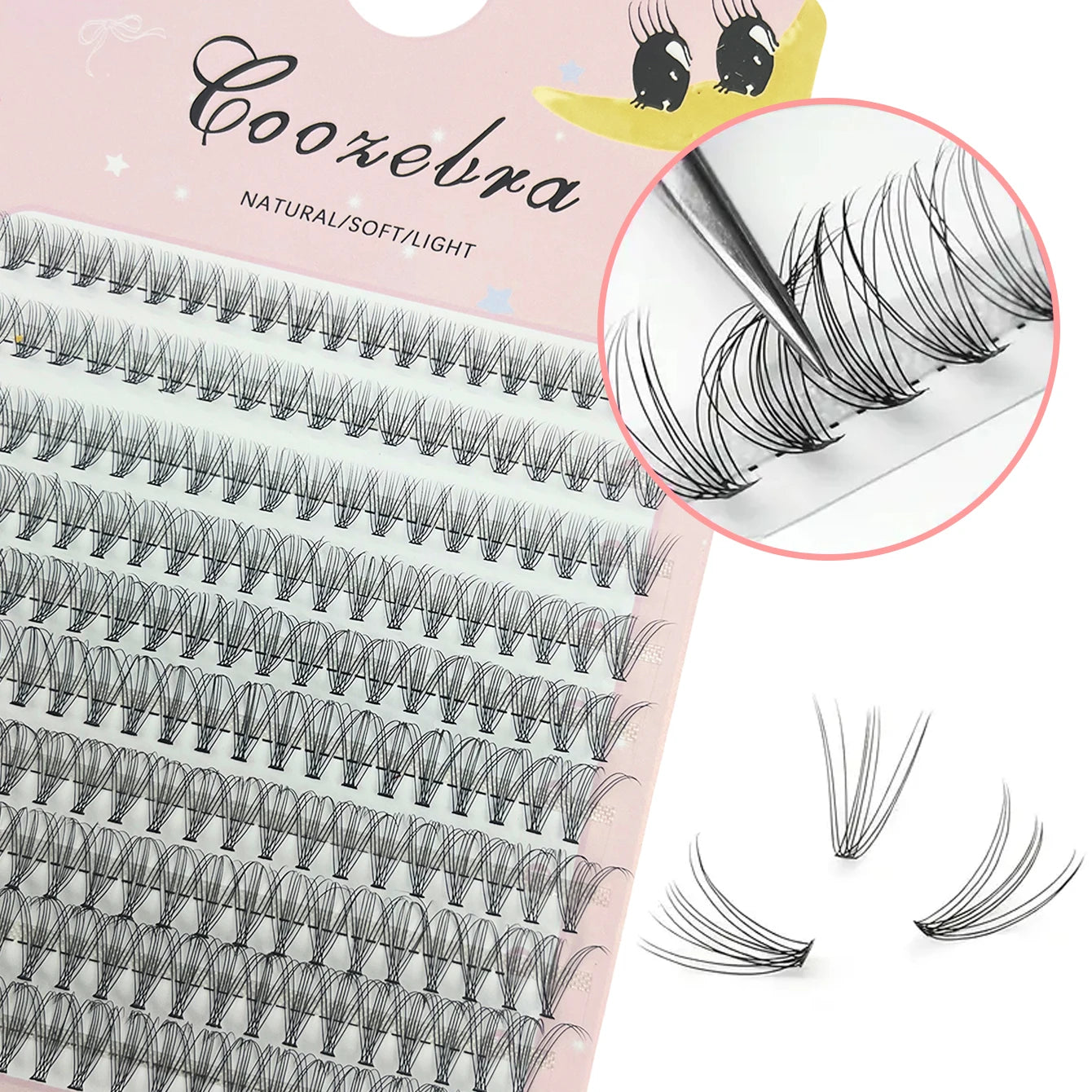 200pcs Individual DIY Eyelash Soft, Natural Look, 9-16mm, Beginner-Friendly & Reusable, Cat Eye Style, 0.07mm Thickness