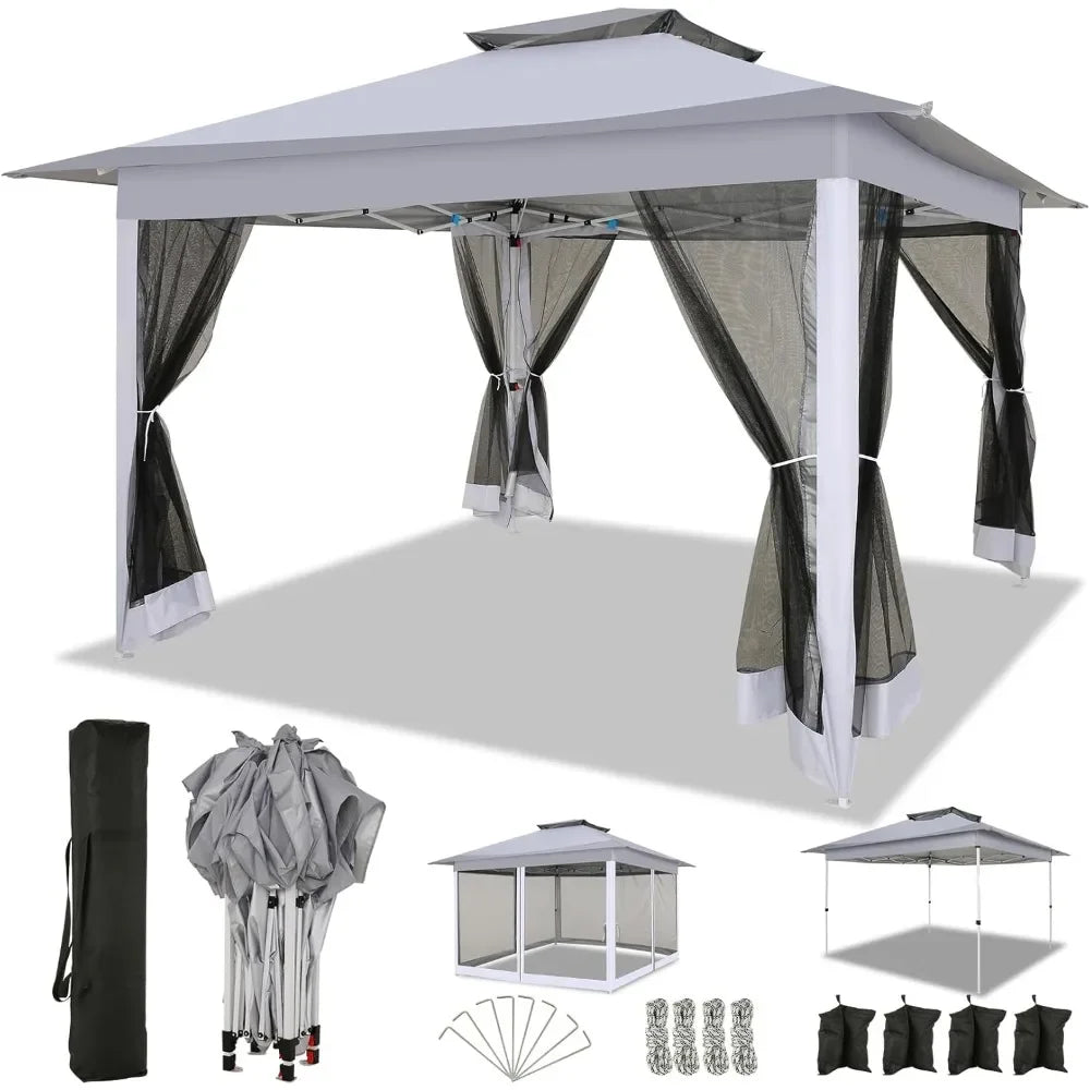 12x12 Pop up Gazebo on Clearance with Mosquito Netting,carpas para Patio Deals,Outdoor Canopy Tent with Portable Carrying Bag