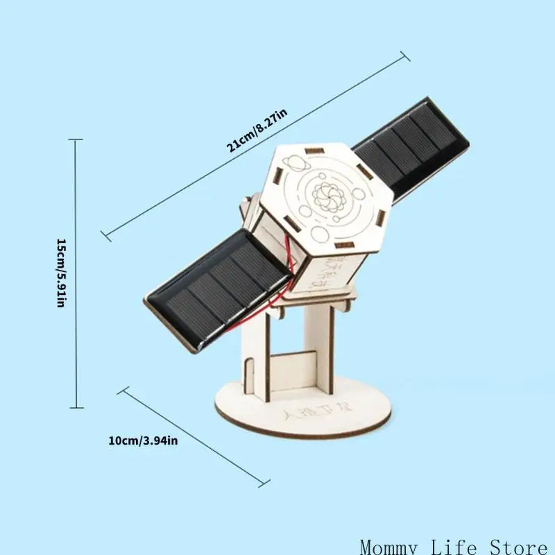 DIY Solar Drive Toy Solar Power Artificial Satellite Model Educational Satellite Making Kits Science Experiment