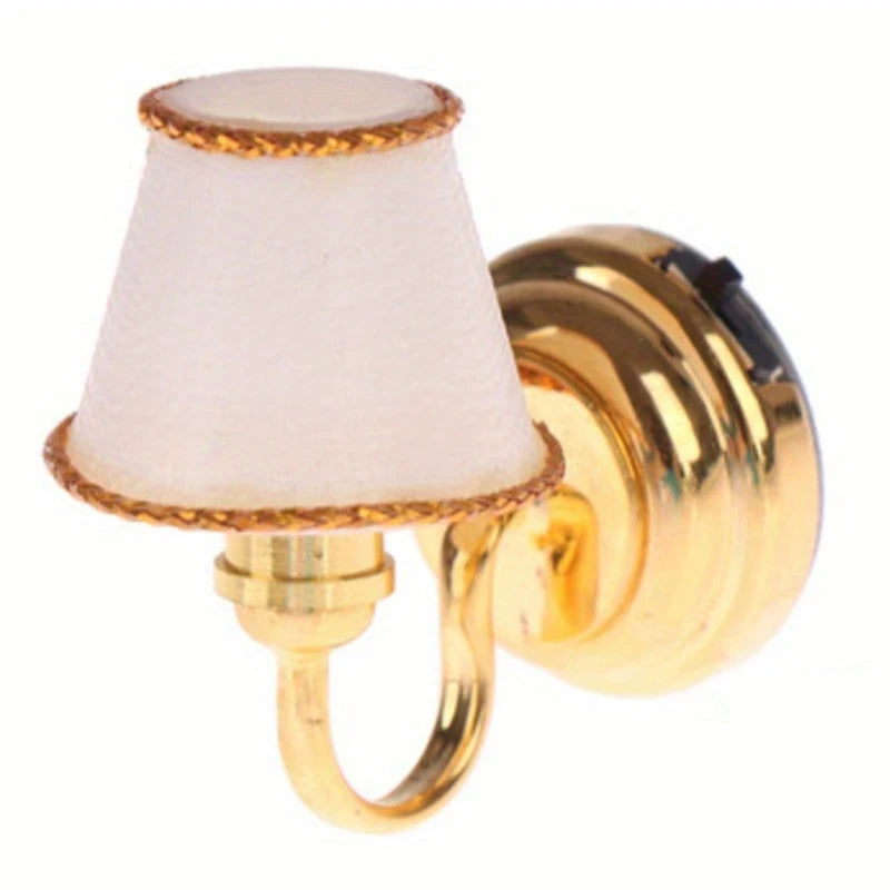 1pcs Mini Lighting Lamp Wall Doll House Light Model Miniature ON/OFF Switch DollHouse Lightweight Kids Toy Decor Accessories