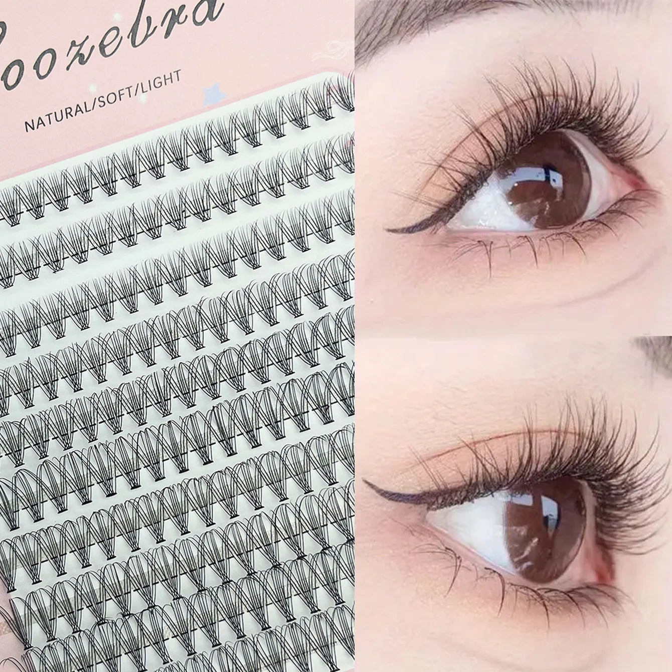 200pcs Individual DIY Eyelash Soft, Natural Look, 9-16mm, Beginner-Friendly & Reusable, Cat Eye Style, 0.07mm Thickness