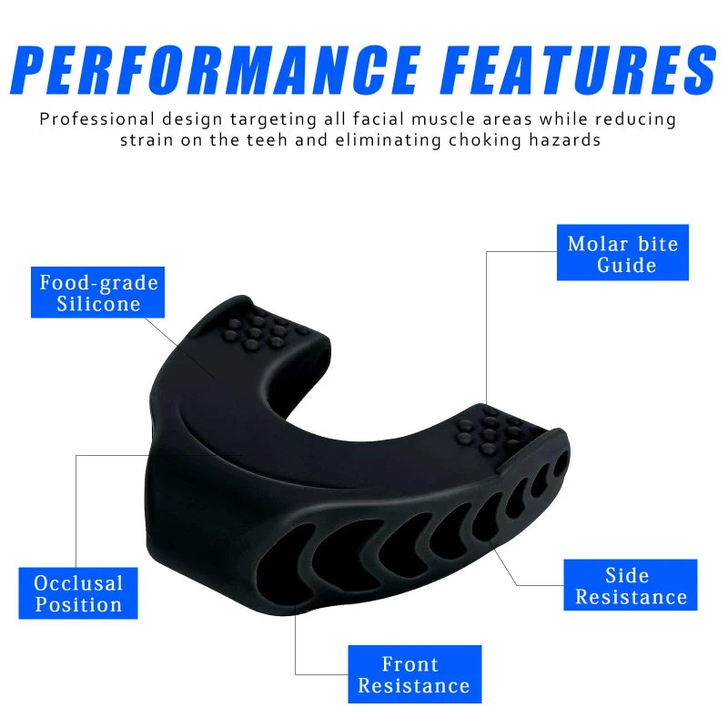 40/50/60LBS Silicone U Shape Jaw Line Exerciser Face Facial Muscle Trainer Neck Toning Jawline Jaw Chew Double Chin Reducer