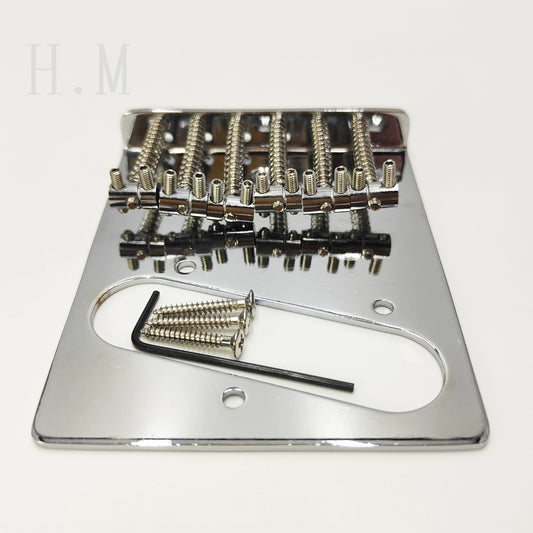Electric Guitar Cable Plate TL Bridge Electric Guitar Lower Horse Size 6 Straight Metal 6 String Cable Plate Guitar accessories